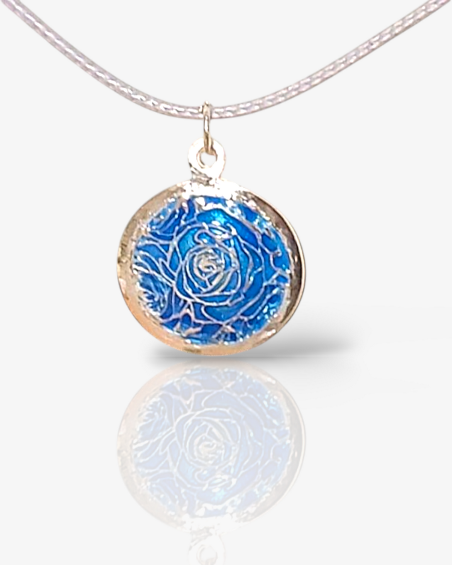 Pendentif fleurs argent émaillé - BOUQUET Précieux - Maison CALUB