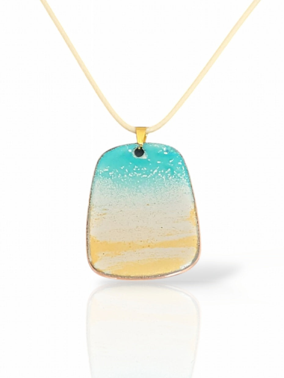 Pendentif émaux opaques et mica - CARRY