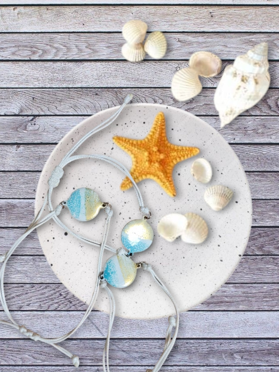 Bracelet CARRY - bijou discret en émail sur cuivre