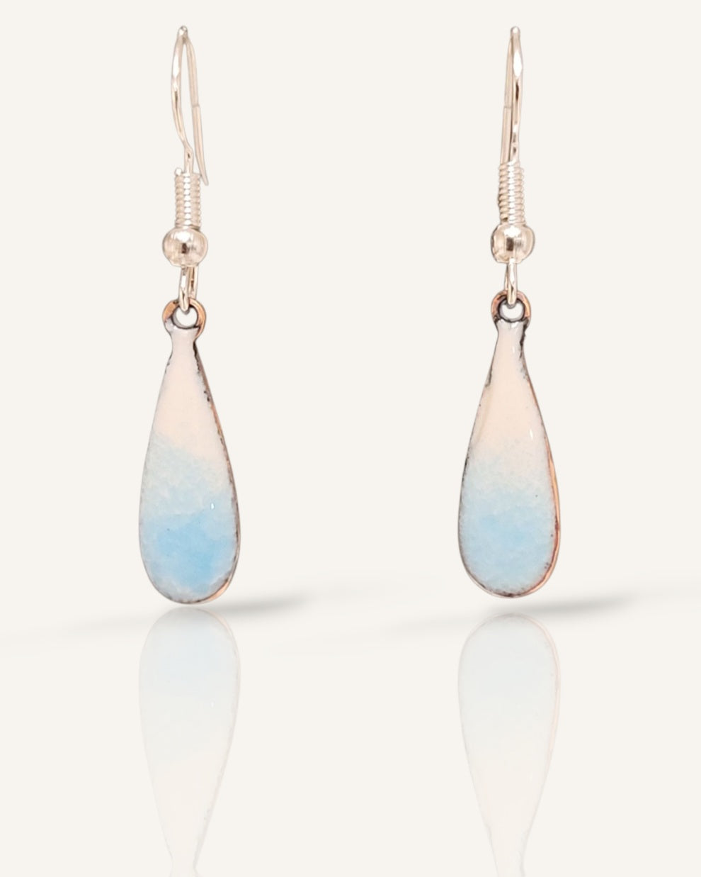 Boucles d'oreilles PETITE BRUME - email opaque sur cuivre
