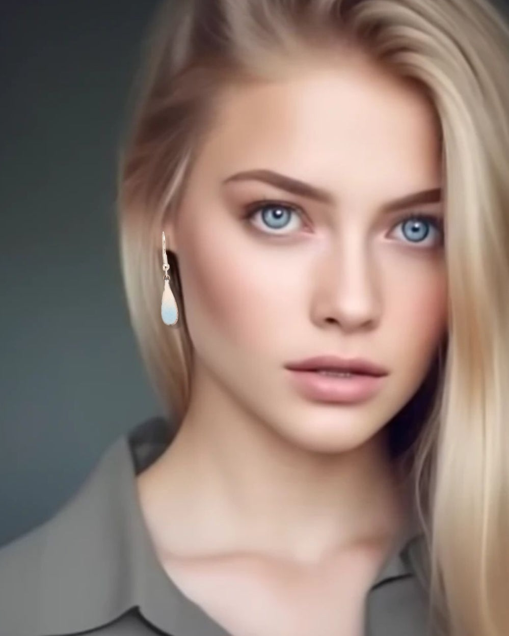 Boucles d'oreilles PETITE BRUME - email opaque sur cuivre