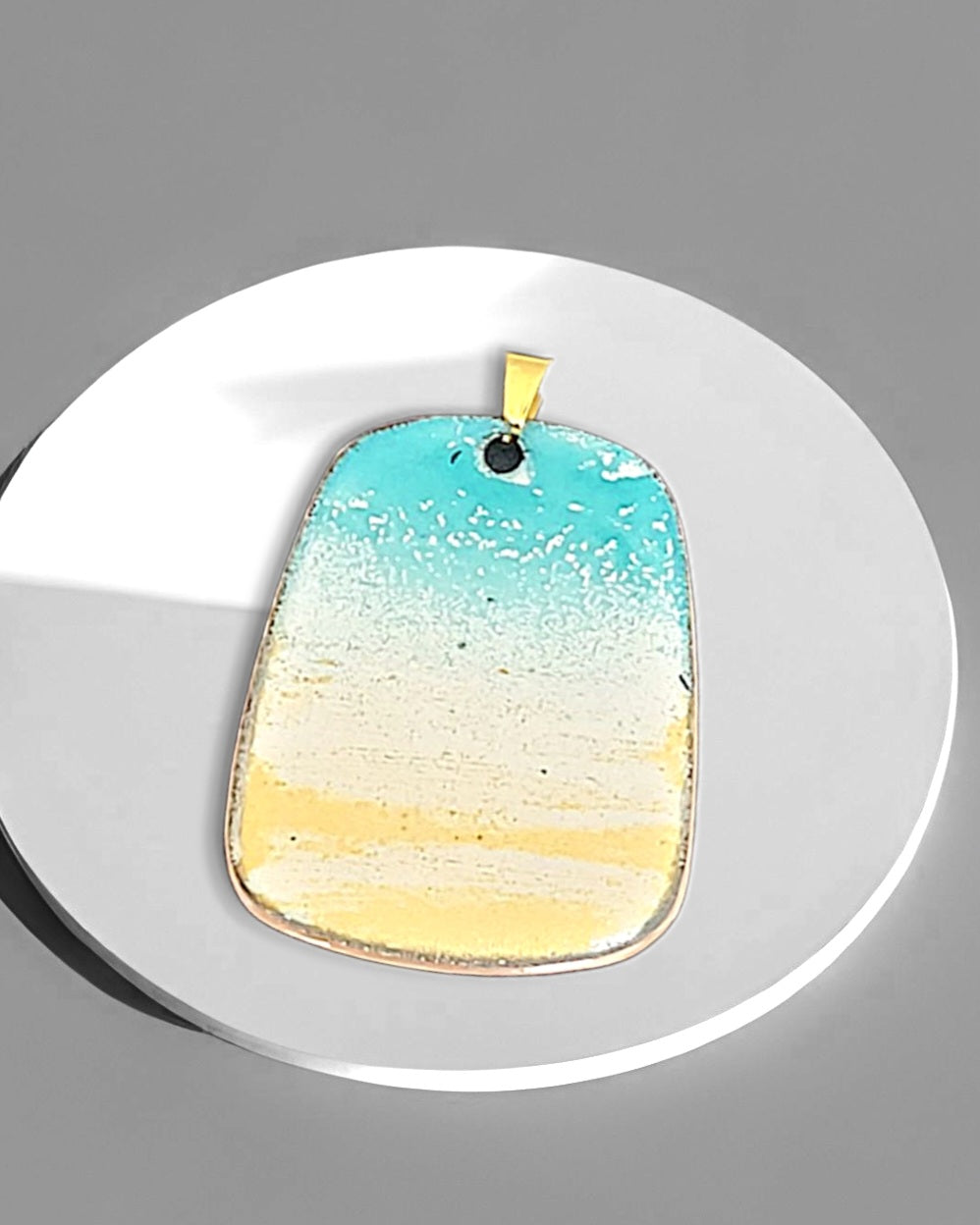 Pendentif émaux opaques et mica - CARRY