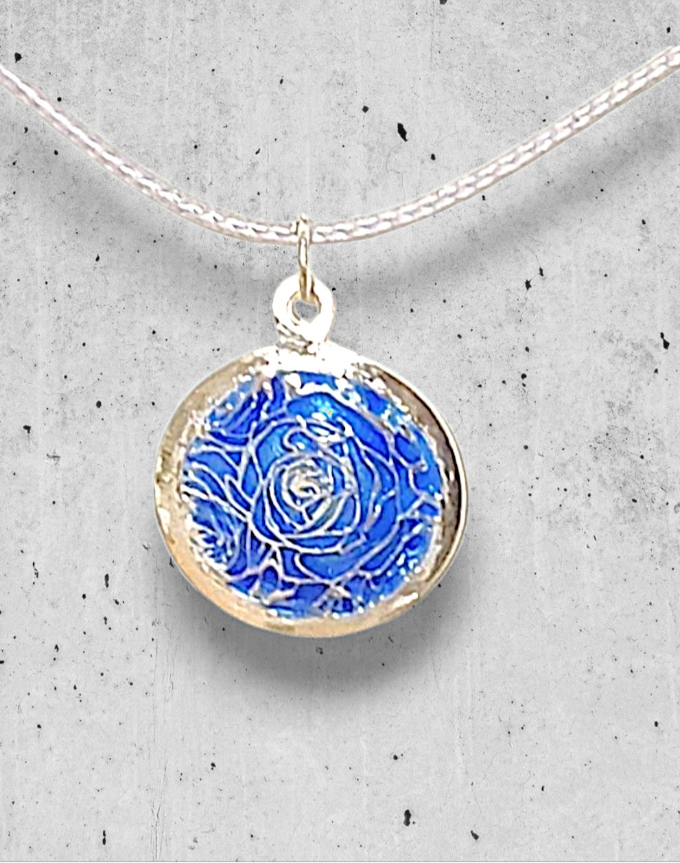 Pendentif fleurs argent émaillé - BOUQUET Précieux - Maison CALUB