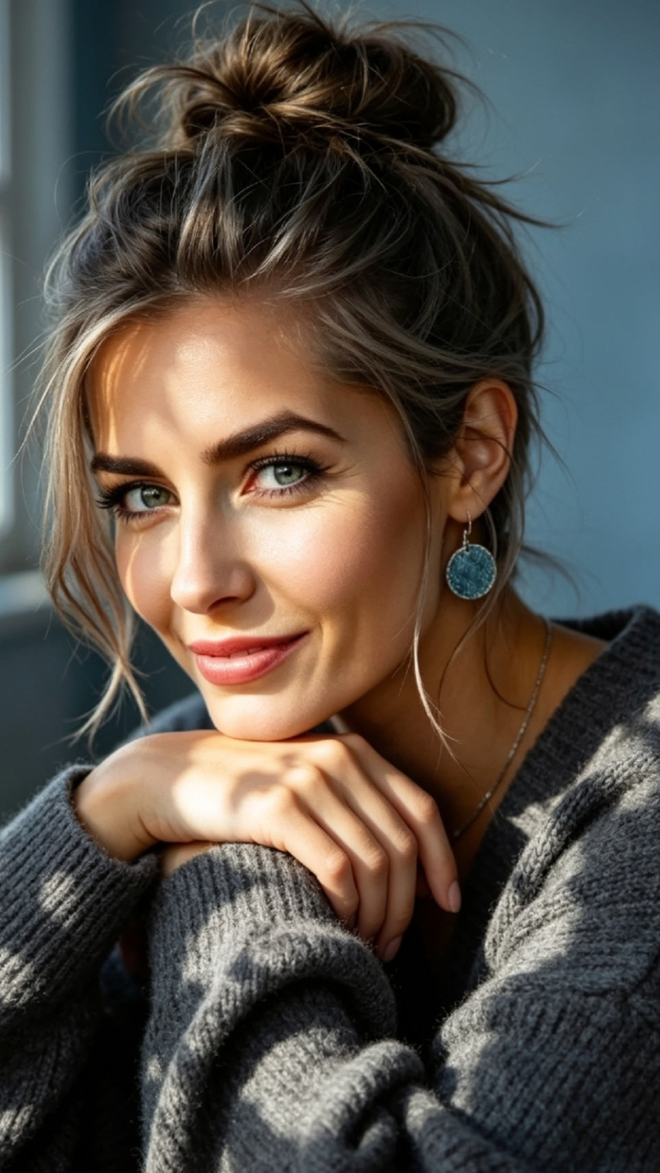 Boucles d'oreilles émaux sur argent - PETIT MOTIF Bleu - Maison CALUB