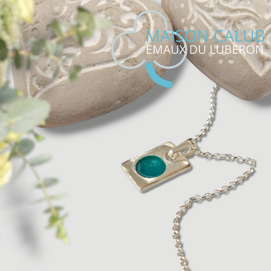 Pendentif plique-à-jour Vertige, émail sur argent fin - maison CALUB