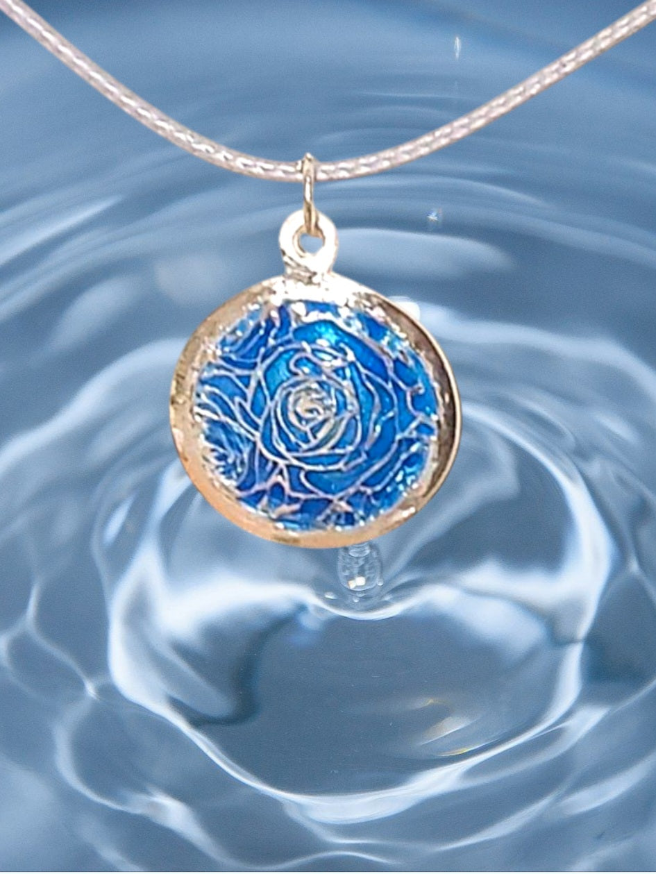 Pendentif fleurs argent émaillé - BOUQUET Précieux - Maison CALUB
