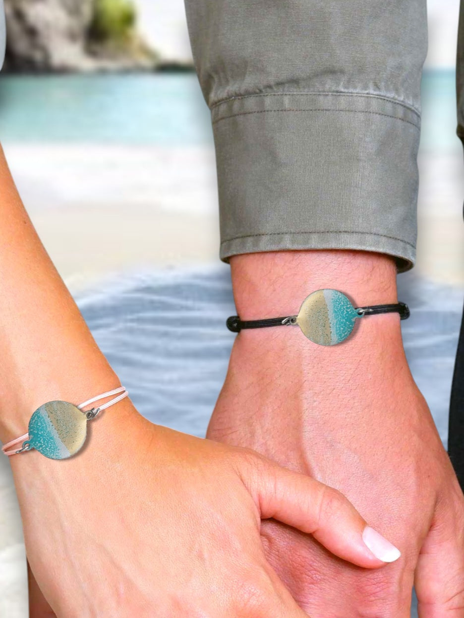 Bracelet CARRY - bijou discret en émail sur cuivre