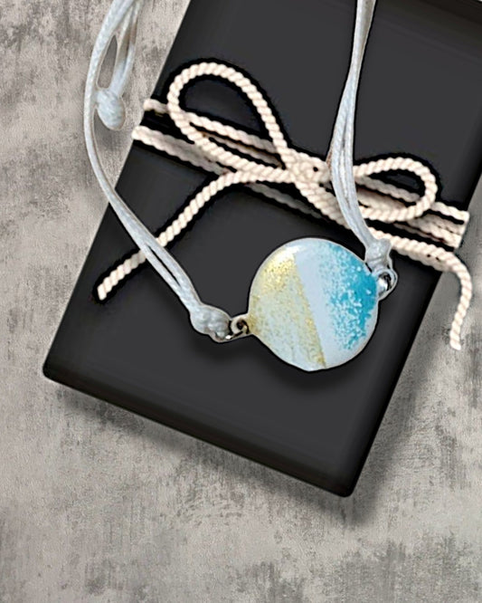 Bracelet CARRY - bijou discret en émail sur cuivre