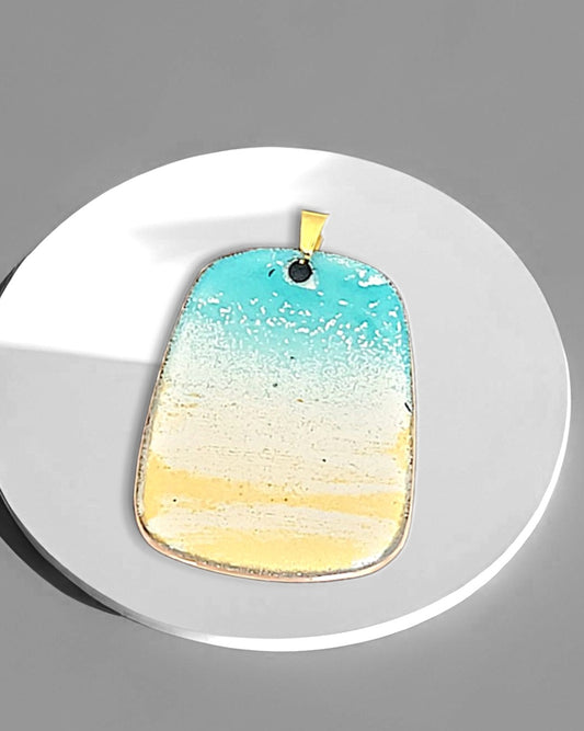 Pendentif émaux opaques et mica - CARRY