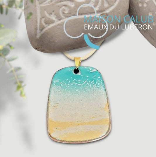 Pendentif émaux opaques et mica - CARRY