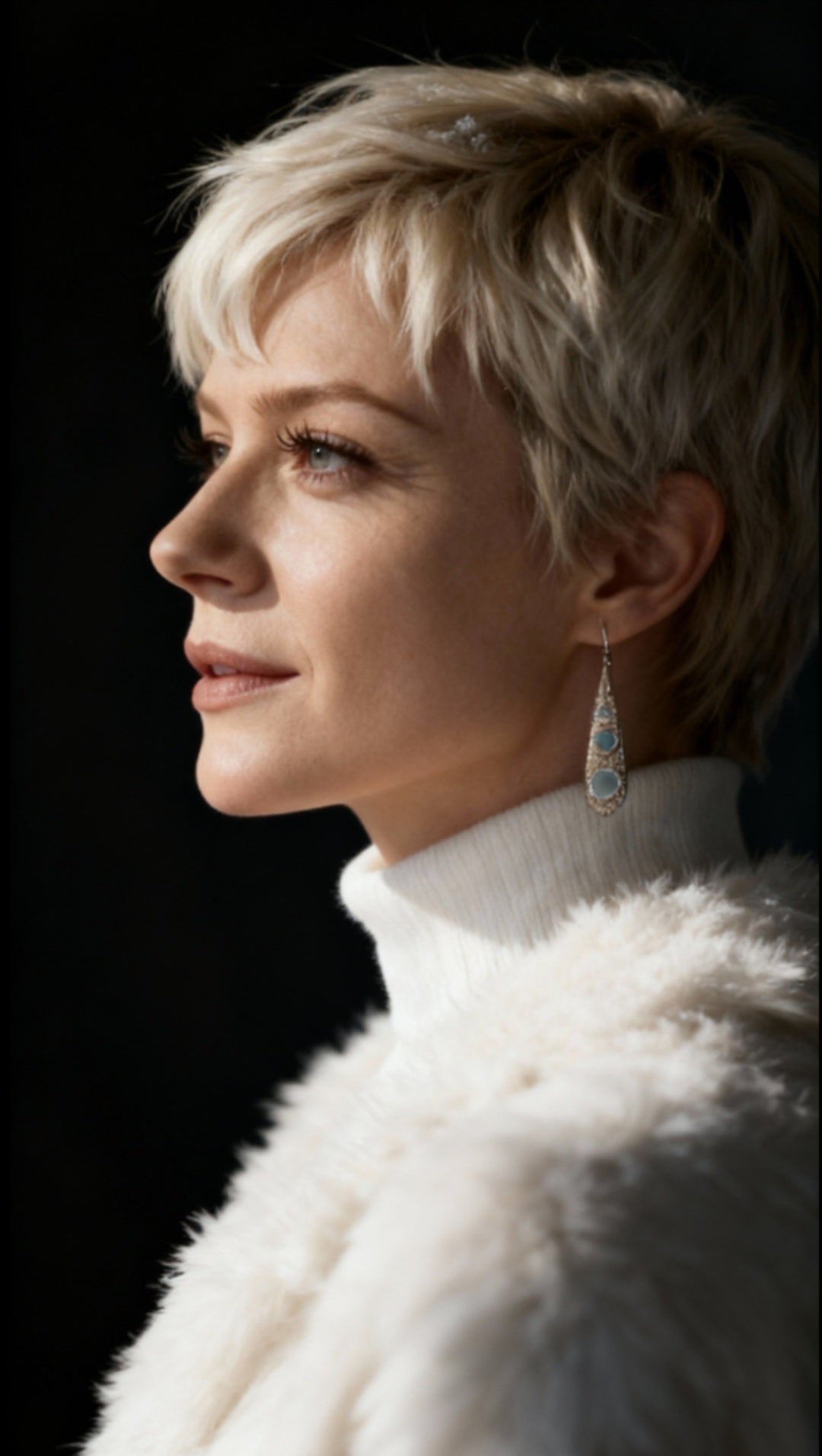 Boucles d'Oreilles Gouttes Émail Bleu Ciel - Pointillisme Lustre d'Or - Argent Fin - Fait Main