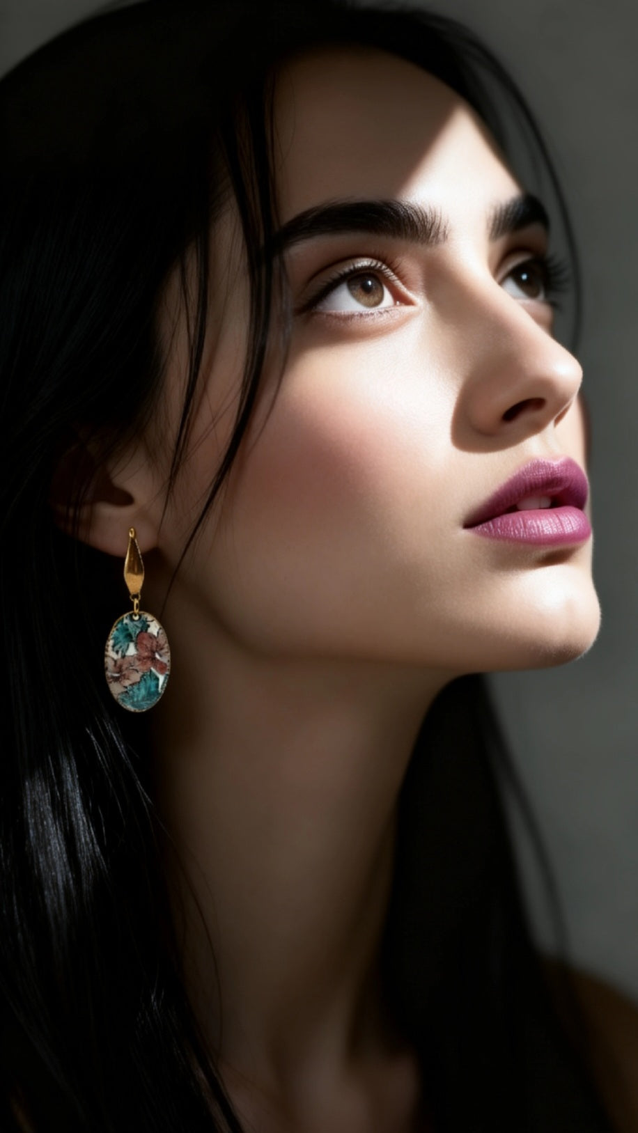 Boucles d'oreilles fleuries en émail - PRINTEMPS Petites boucles