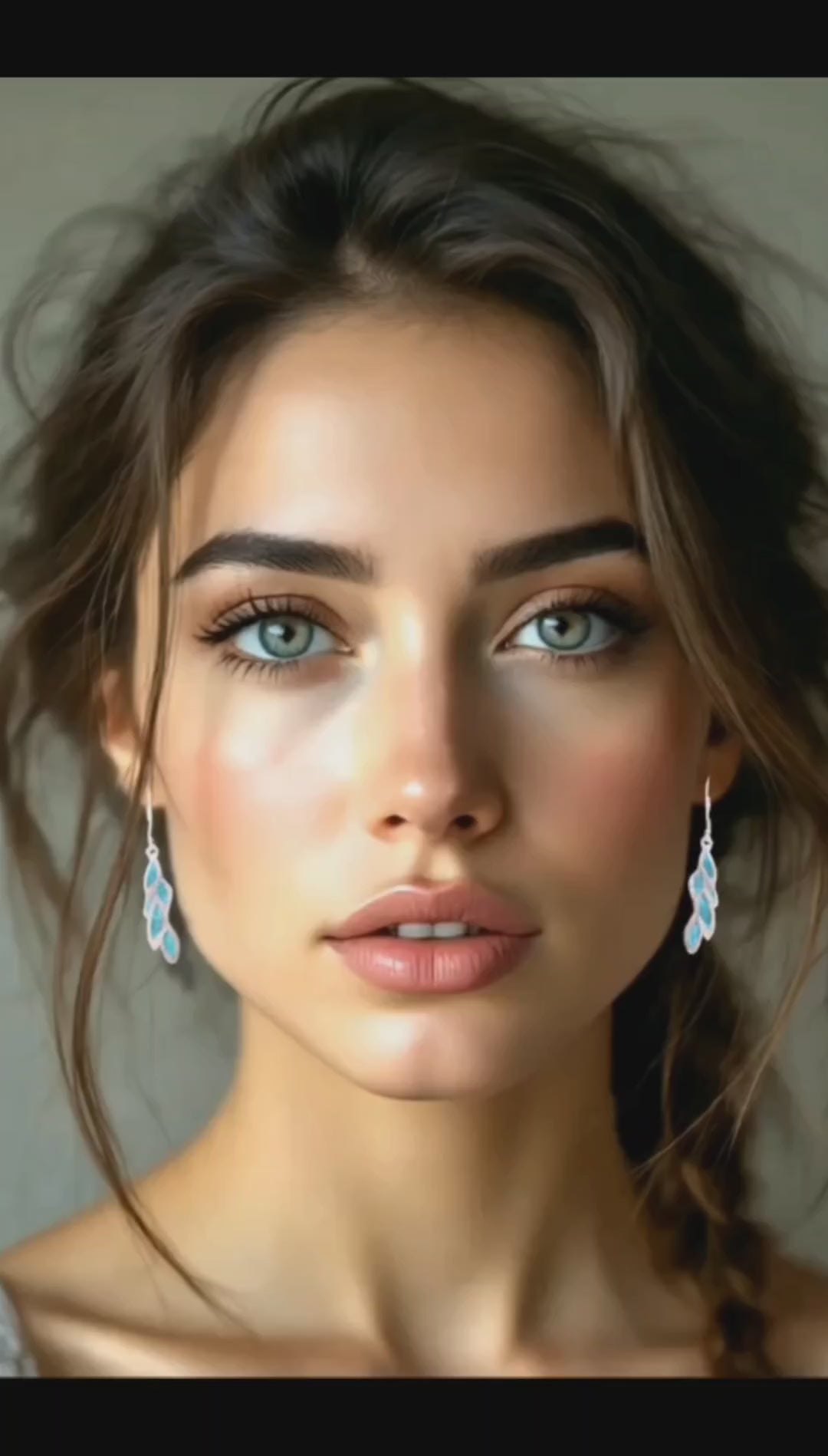 video des boucles d'oreilles feuilles de laurier en émail plique-à-jour turquoise bijoux artsanal chez maison CALUB